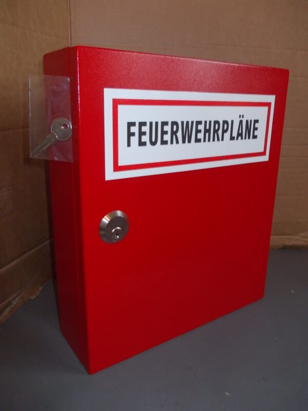 Plankasten für Feuerwehrpläne