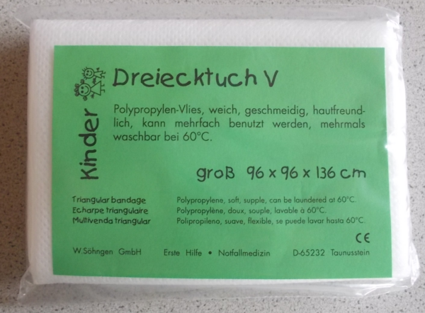 Kinder-Dreiecktuch-V groß 96 x 96 x 136 cm
