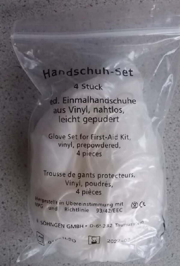Vinyl Schutzhandschuhe 4 Stk.