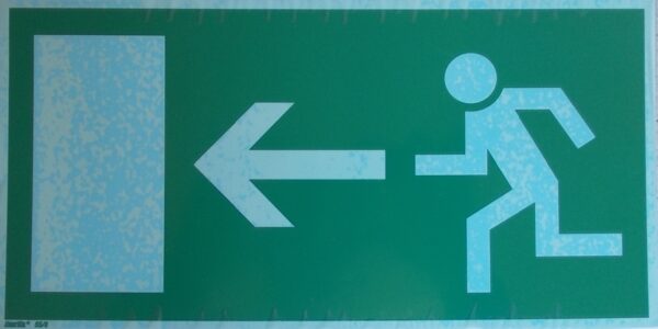 Rettungsweg - Notausgang LINKS
