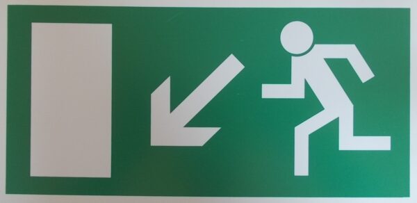 Rettungsweg, links abwärts