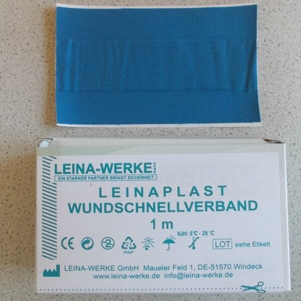 Wundschnellverband EL blau 1m x 6cm