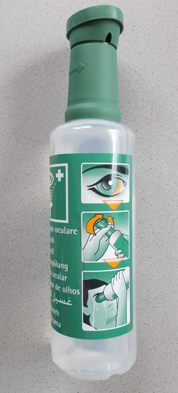 Augenspülflasche mit Inhalt