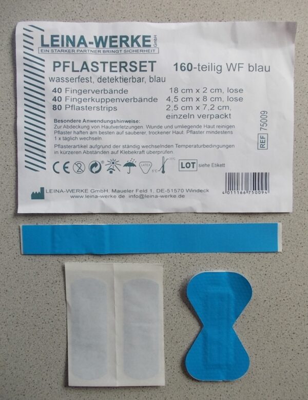 Pflasterset blau, 160 Teile