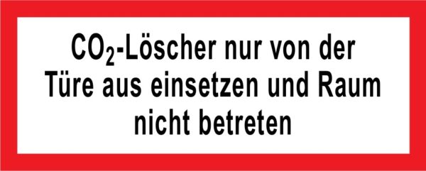 Hinweisschild CO2-Löscher
