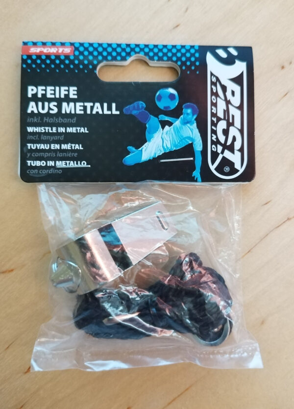 Trillerpfeife aus Metall