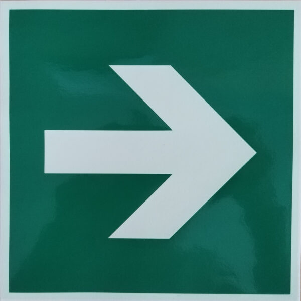 Hinweisschild Richtungspfeil grün
