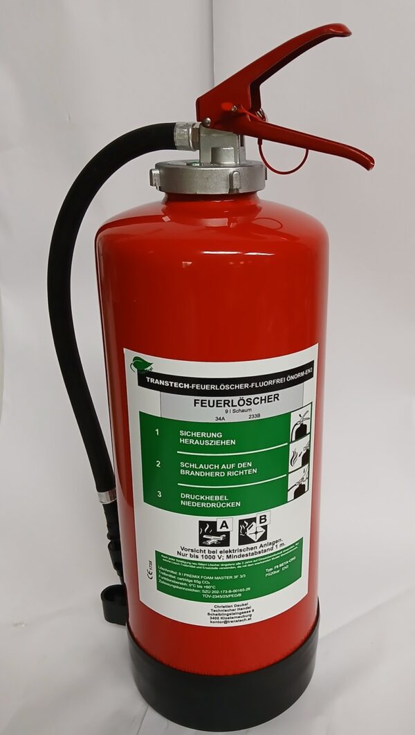 Schaum-Auladefeuerlöscher 9 Liter FLUORFREI - SB9H